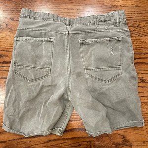 Men's Green Denim Pull&Bear Shorts